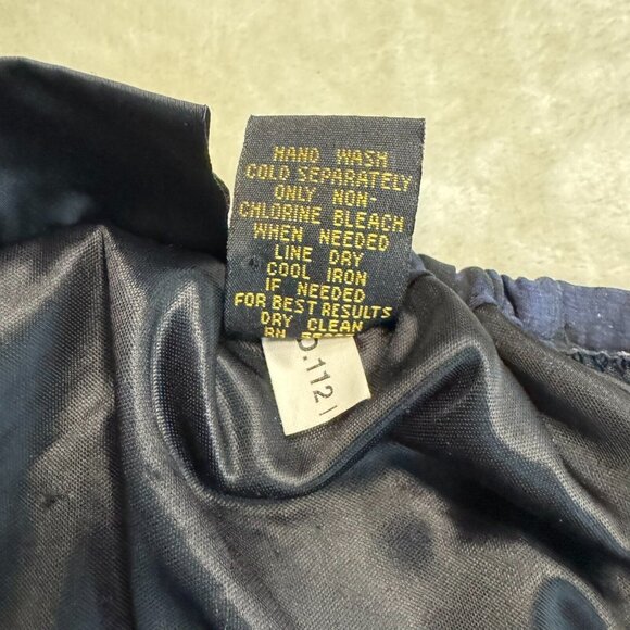 Vintage Y2k 90s Express Black & Blue Paisley Print Maxi Skirt Sz XS 1/2 Compagni - Picture 8 of 12